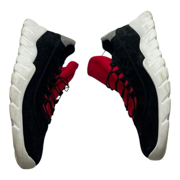 Size 13US - Fendi Scarpa Men\'s Sneakers Black Red Suede